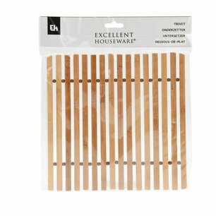 Pannen Onderzetter - Hout - Vierkat - Set van 2 Pannen Onderzetter - Hout - Vierkat - Set van 2