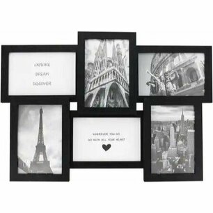 Fotolijst Collage JEREMY - Zwart - Hout / Glas - 44 x 32 cm - Fotolijstje - Collage Fotolijst Collage JEREMY - Zwart - Hout / Glas - 44 x 32 cm - Fotolijstje - Collage