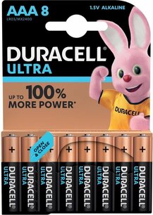 Duracell Ultra Power AAA Batterijen - Alkaline - 8 stuks Duracell Ultra Power AAA Batterijen - Alkaline - 8 stuks