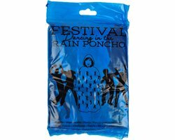 Festival poncho - blauw - Kunststof - One Size Festival poncho - blauw - Kunststof - One Size