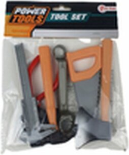 Tool set gereedschap speelgoed - Lichtbruin / Zilver - Kunststof - Ca. 14 cm - 8 Stuks Tool set gereedschap speelgoed - Lichtbruin / Zilver - Kunststof - Ca. 14 cm - 8 Stuks