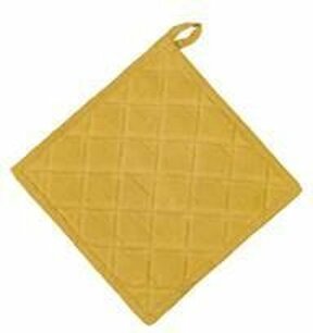 Pannenlap GISELA - Mosterdgeel - Katoen - 21 x 21 cm - Set van 2 Pannenlap GISELA - Mosterdgeel - Katoen - 21 x 21 cm - Set van 2
