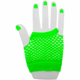 Handschoenen Madia - Neon groen - Acryl - One Size - 1 paar - Feest - Carnaval Handschoenen Madia - Neon groen - Acryl - One Size - 1 paar - Feest - Carnaval