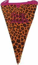 Vlaggenlijn Thema Panter / Roze ' PARTY ANIMALS ' - Goud / Oranje / Roze - Papier - 5 meter - Feest - Meiden Vlaggenlijn Thema Panter / Roze ' PARTY ANIMALS ' - Goud / Oranje / Roze - Papier - 5 meter - Feest - Meiden