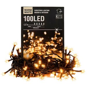 Kerstverlichting 100 Led Lampjes - Warm White - Kerstverlichting - Indoor / Outdoor - 1042,5 cm Kerstverlichting 100 Led Lampjes - Warm White - Kerstverlichting - Indoor / Outdoor - 1042,5 cm
