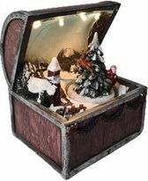 Kerst Decoratie Kistje met Verlichting - Multicolor - Kerst Doosje - Kunststof - 11 x 9 x 13 cm Kerst Decoratie Kistje met Verlichting - Multicolor - Kerst Doosje - Kunststof - 11 x 9 x 13 cm