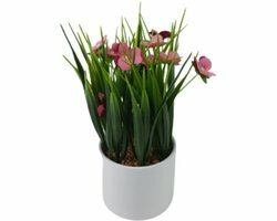 Trendy Vaasje met kunst bloemen - Roze Trendy Vaasje met kunst bloemen - Roze