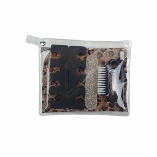 Nagel set panterprint - Goud - Glitter - Zwart - Nagelvijl - Nagelborstel - Nagelknipper - Teenspreider - Vingerspreider - Nagelsetje - Kerst cadeau tip Nagel set panterprint - Goud - Glitter - Zwart - Nagelvijl - Nagelborstel - Nagelknipper - Teenspreider - Vingerspreider - Nagelsetje - Kerst cadeau tip