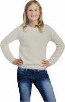 Meisjes Trui - Wit - Polyester - Maat 98/104 Meisjes Trui - Wit - Polyester - Maat 98/104