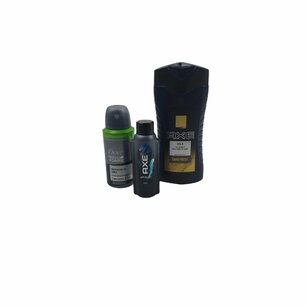 Lichaamsverzorging mannen - Set van 3 - Dove - Axe - Deodorant - Shampoo / conditioner - Body wash Lichaamsverzorging mannen - Set van 3 - Dove - Axe - Deodorant - Shampoo / conditioner - Body wash