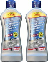 Castell RVS reiniger 3-in-1 - Vlekkenloze glans - Voor RVS en chroom - 250ml Castell RVS reiniger 3-in-1 - Vlekkenloze glans - Voor RVS en chroom - 250ml