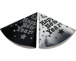 Happy New Year feesthoedjes party - Zilver / Zwart - Karton - One Size - Oud en Nieuw - Set van 4 hoedjes Happy New Year feesthoedjes party - Zilver / Zwart - Karton - One Size - Oud en Nieuw - Set van 4 hoedjes