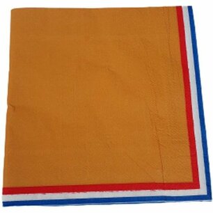 Servetten Verjaardag Thema Oranje / Nederland - 16 Stuks Servetten Verjaardag Thema Oranje / Nederland - 16 Stuks