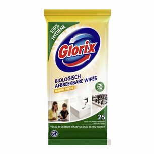 Glorix Lemon Fresh - Biologisch Afbreekbaar - Set van 2 - Hygiëne Doekjes - Schoonmaken - Schoonmaakdoekjes Glorix Lemon Fresh - Biologisch Afbreekbaar - Set van 2 - Hygiëne Doekjes - Schoonmaken - Schoonmaakdoekjes