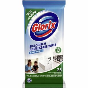Glorix Ocean Fresh - Biologisch Afbreekbaar - Set van 2 - Hygiëne Doekjes - Schoonmaken - Schoonmaakdoekjes Glorix Ocean Fresh - Biologisch Afbreekbaar - Set van 2 - Hygiëne Doekjes - Schoonmaken - Schoonmaakdoekjes
