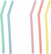Siliconen Rietjes met schoonmaak borsteltje - Multicolor - BPA vrij - 5 stuks Siliconen Rietjes met schoonmaak borsteltje - Multicolor - BPA vrij - 5 stuks
