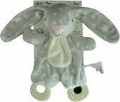 Dierenknuffel met knisperpapier en Bijtring konijn met vulling van gerecyclede petflessen - Grijs / Wit - Polyester / Kunststof Dierenknuffel met knisperpapier en Bijtring konijn met vulling van gerecyclede petflessen - Grijs / Wit - Polyester / Kunststof