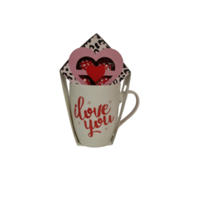 Mok met pralines ''I love you'' - Keramiek - Valentijn - Valentijnsdag - Cadeau - Liefde Mok met pralines ''I love you'' - Keramiek - Valentijn - Valentijnsdag - Cadeau - Liefde