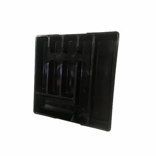 Bestekbak Uitschuifbaar - Zwart - Kunststof - 36 x 27,5 x 4,3 cm - Bestek - Serviesrek - Bestek la - Bestekbak - Bak - Keuken Bestekbak Uitschuifbaar - Zwart - Kunststof - 36 x 27,5 x 4,3 cm - Bestek - Serviesrek - Bestek la - Bestekbak - Bak - Keuken