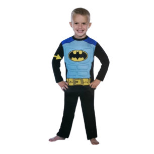 Verkleed Set Batman - Geel / Blauw - Polyester - Shirt Met Broek - Maat 116 / 122 - Kids - Verkleden - Feest - Party - Verkleedset - Carnaval - Marvel Verkleed Set Batman - Geel / Blauw - Polyester - Shirt Met Broek - Maat 116 / 122 - Kids - Verkleden - Feest - Party - Verkleedset - Carnaval - Marvel