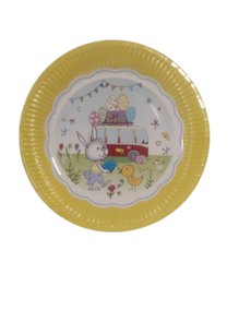 Borden Pasen - Geel / Multicolor - Karton - 6 borden Borden Pasen - Geel / Multicolor - Karton - 6 borden