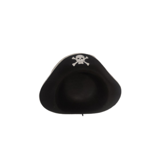 Piraten Hoed Met doodskop - Zwart / Zilver - Polyester - Kinderen - One Size Piraten Hoed Met doodskop - Zwart / Zilver - Polyester - Kinderen - One Size