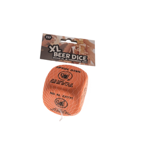 Bierdobbelsteen XL - Bierspel dobbelsteen - Oranje - Kunststof - 6,5 x 6,5 cm - XL Beer Dice Bierdobbelsteen XL - Bierspel dobbelsteen - Oranje - Kunststof - 6,5 x 6,5 cm - XL Beer Dice