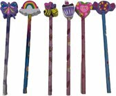 Potloden met Gum - 6 stuks - Multicolor - 18 x 4 cm Potloden met Gum - 6 stuks - Multicolor - 18 x 4 cm