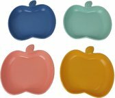 Kinder bord set appel design MATS - Multicolor - Kunststof - 20 x 19 x 2,5 cm - Set van 4 Kinder bord set appel design MATS - Multicolor - Kunststof - 20 x 19 x 2,5 cm - Set van 4