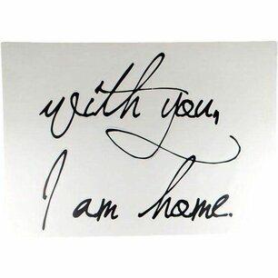 Muursticker - With you I am home - Zwart / Wit - 48 x 68 cm - Artwork Muursticker - With you I am home - Zwart / Wit - 48 x 68 cm - Artwork