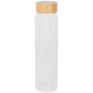 Glazen waterfles met bamboe dop - Transparant / Bruin - Glas / Bamboe - 10 x 10 x 19 cm - 1 Liter Glazen waterfles met bamboe dop - Transparant / Bruin - Glas / Bamboe - 10 x 10 x 19 cm - 1 Liter