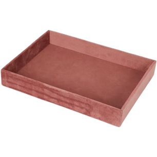 Fluwelen Deco dienblad NUSR - Old Pink - Polyester / MDF - 24 x 18 x 4,5 cm - Rechthoek - Velvet Tray - Sieraden tray Fluwelen Deco dienblad NUSR - Old Pink - Polyester / MDF - 24 x 18 x 4,5 cm - Rechthoek - Velvet Tray - Sieraden tray