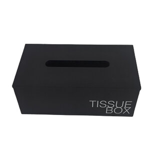 Moderne Tissuebox / Tissuehouder PARKER - Strak Design - Zwart - Hout - 25 x 14 x 9 cm Moderne Tissuebox / Tissuehouder PARKER - Strak Design - Zwart - Hout - 25 x 14 x 9 cm