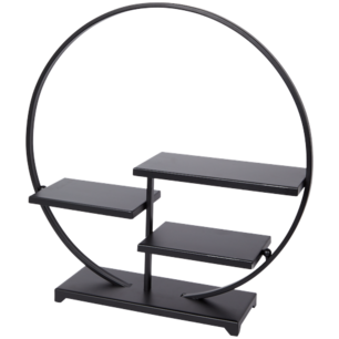 Staand Decoratief Rek DRAKE - Industrieel - Zwart - Metaal - Rond / Staand - 43 x 11 x 44 cm Staand Decoratief Rek DRAKE - Industrieel - Zwart - Metaal - Rond / Staand - 43 x 11 x 44 cm