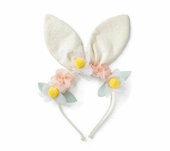 Diadeem Pasen Creme - Poleyester - Metaal - 15/25 cm Diadeem Pasen Creme - Poleyester - Metaal - 15/25 cm