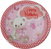 Papieren Bordjes ' Happy Birthday ' - 10 stuks - 18 x 18 cm Papieren Bordjes ' Happy Birthday ' - 10 stuks - 18 x 18 cm
