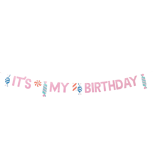 Its My Birthday Slinger - Karton - Roze / Multicolor - 3 M - Verjaardag - Feestje - Party Its My Birthday Slinger - Karton - Roze / Multicolor - 3 M - Verjaardag - Feestje - Party