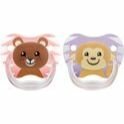 Dr Browns Fopspenen Beer / Aap - Bruin / Paars / Roze - BPA Vrij - Siliconen - 6-12 Maanden - Set van 2 Dr Browns Fopspenen Beer / Aap - Bruin / Paars / Roze - BPA Vrij - Siliconen - 6-12 Maanden - Set van 2
