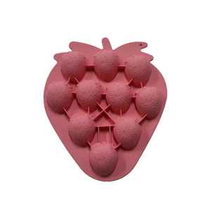 Siliconen Aardbeien Ijsvormpjes - Roze - Siliconen - 10 ijsvormpjes Siliconen Aardbeien Ijsvormpjes - Roze - Siliconen - 10 ijsvormpjes