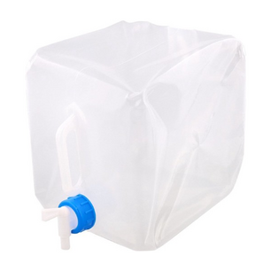 Vouwbare watertank - Transparant / Blauw - 10 liter per stuk - 19 x 20 x 25 cm - Watercontainer