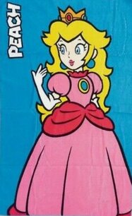 Strandlaken Nintendo Super Mario Prinses Peach - Blauw / Multicolor - Handdoek - 50 cm x 80 cm Strandlaken Nintendo Super Mario Prinses Peach - Blauw / Multicolor - Handdoek - 50 cm x 80 cm