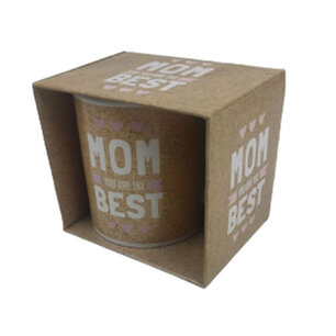 Mok met tekst "Mom You Are The Best" - Wit / Bruin - Keramiek - Moederdag - Cadeau - Moederdag Geschenk Mok met tekst "Mom You Are The Best" - Wit / Bruin - Keramiek - Moederdag - Cadeau - Moederdag Geschenk