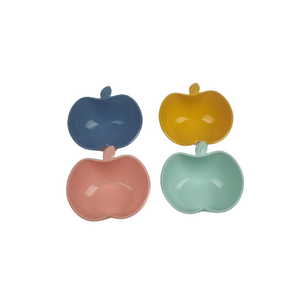 Kinder kom - Set van 4 - Appel design MATS - Multicolor - Kunststof - 20 x 19 x 2,5 cm - Set van 4 - Eetbakjes - Snackbak Kinder kom - Set van 4 - Appel design MATS - Multicolor - Kunststof - 20 x 19 x 2,5 cm - Set van 4 - Eetbakjes - Snackbak