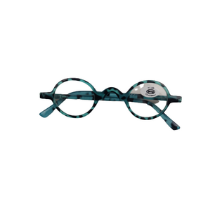 Leesbril / Bril op sterkte - Blauw / Zwart - + 1.00 - Ronde Glazen - Kunststof / Glas - Gezondheidsbril Leesbril / Bril op sterkte - Blauw / Zwart - + 1.00 - Ronde Glazen - Kunststof / Glas - Gezondheidsbril