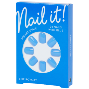 Nepnagels - Kuntstof - Blauw - 24 Nagels met Lijm - Square Shape - Plak nagels - Kunstnagels - Square shape Nepnagels - Kuntstof - Blauw - 24 Nagels met Lijm - Square Shape - Plak nagels - Kunstnagels - Square shape