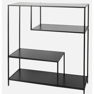 Industriële kast BLACK STEEL - Zwart - Metaal - 75 x 25 x 85 cm - Kast - Industrial - Wandkast - Wall Cabinet Industriële kast BLACK STEEL - Zwart - Metaal - 75 x 25 x 85 cm - Kast - Industrial - Wandkast - Wall Cabinet