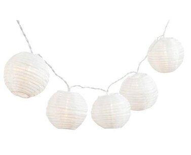 Lampionketting wit - Outdoor -2.85 meter - Lampsnoer met 10 ledlampjes - Lampenbollen - String Lights - Lichtsnoer Lampionketting wit - Outdoor -2.85 meter - Lampsnoer met 10 ledlampjes - Lampenbollen - String Lights - Lichtsnoer