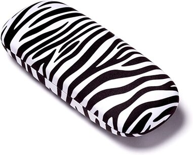 Brillenkoker met Zebra print - Wit / Zwart - Kunststof - Aanmaakblokjes Brillenkoker met Zebra print - Wit / Zwart - Kunststof - Aanmaakblokjes