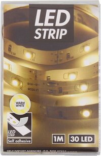 Led Strip - LED strip 1meter met batterijhouder warm wit - 1 meter / 30 led - Self Adhesive - Aanmaakblokjes Led Strip - LED strip 1meter met batterijhouder warm wit - 1 meter / 30 led - Self Adhesive - Aanmaakblokjes