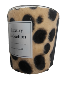 Luxe kaars in glas - LUXURY COLLECTION ' PANTER ' - Set van 2 - Glass candle'- 8,5 X 7,5 cm - Kaarshouder Luxe kaars in glas - LUXURY COLLECTION ' PANTER ' - Set van 2 - Glass candle'- 8,5 X 7,5 cm - Kaarshouder